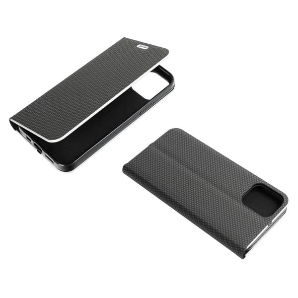 Galaxy S9 Plus Lompakkokotelo Forcell Luna Carbon - Musta Black