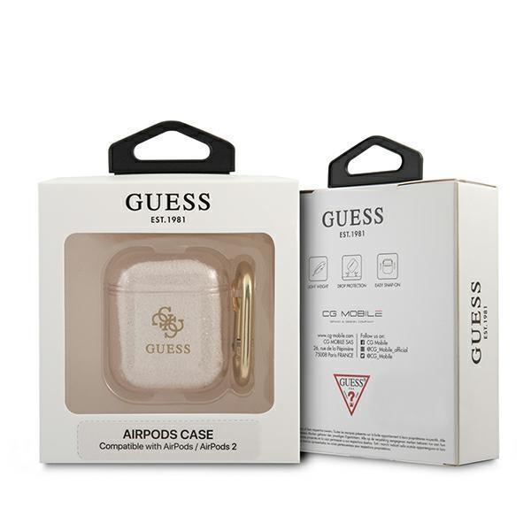 Guess Glitter Collection Skal AirPods - Guld Gul