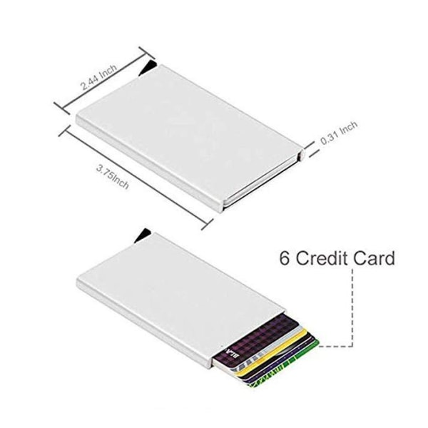 RFID Blocking Credit Card Pop-up Korthållare - Svart Svart