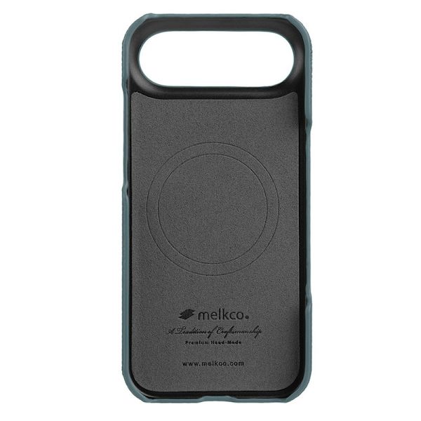 MELKCO Mobilskal till iPhone Air Äkta Läder PC Blå