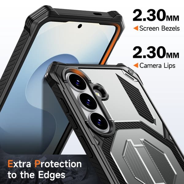 Mobilskal för Samsung Galaxy S26 Plus Magnetiskt TPU + PC Kickstand - Grå