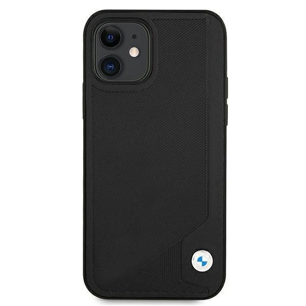 BMW Läder Deboss Skal iPhone 12 mini - Svart Svart