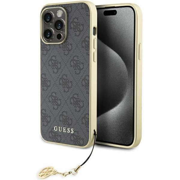 Guess iPhone 15 Pro Max Mobilskal 4G Charms Collection - Grå Grå