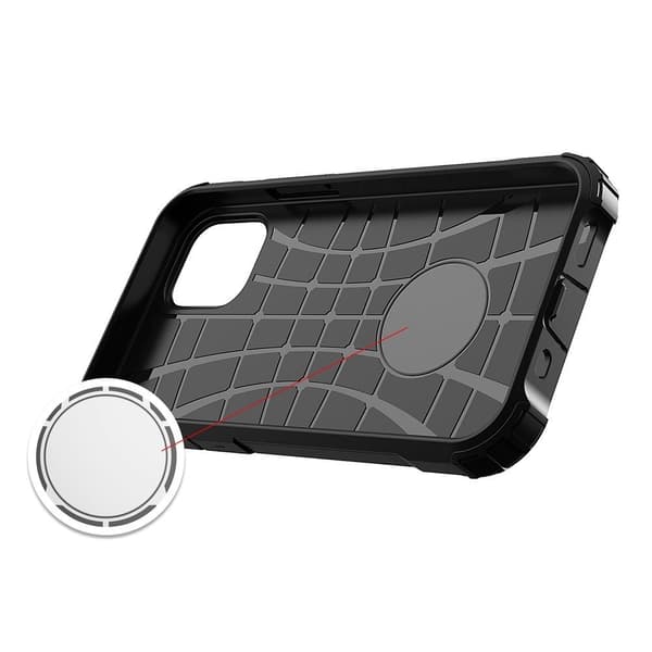 iPhone 12 Pro Max -kuori Hybrid Armor - Musta Black