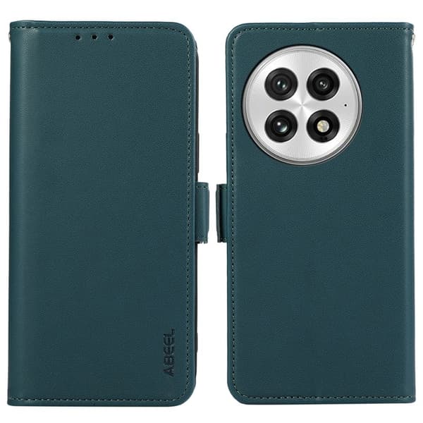 ABEEL Mobilskal till OnePlus 13 KonstLäder RFID-Skydd - Grön