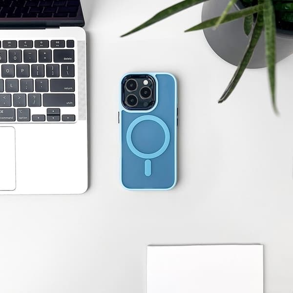 Telefontaske til iPhone 16 Pro Max Magsafe Magnetic Collection - Lyseblå Blå