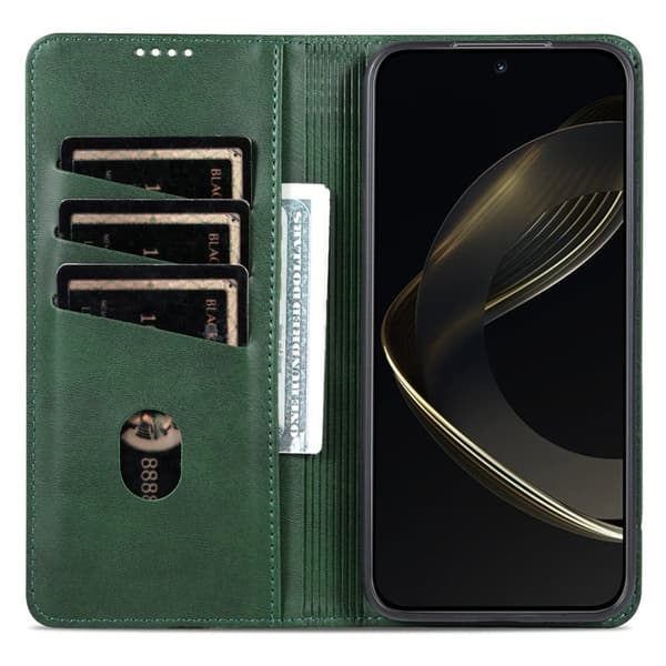 AZNS Oppo Find X9 Pro 5G Plånboksfodral Konstläder - Grön