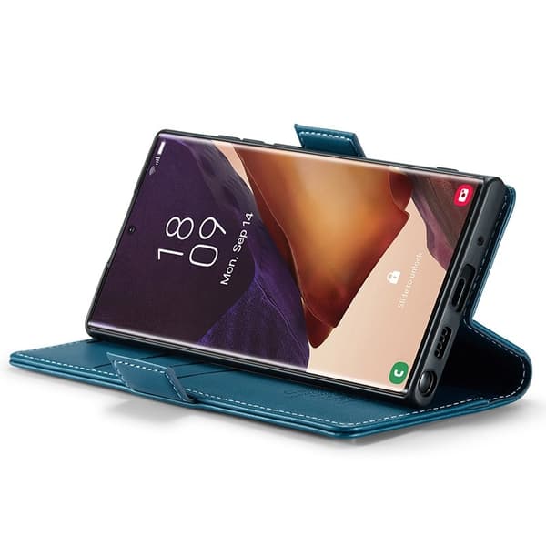 CASEME Plånboksfodral Konstläder för Samsung Galaxy Note20 Ultra - Blå