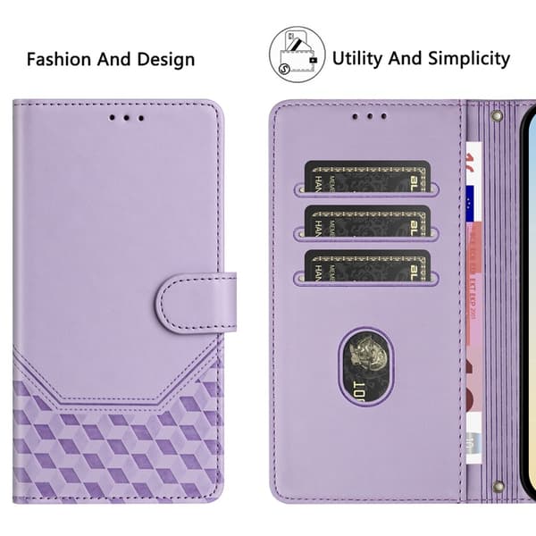 Nothing CMF Phone 2 Pro Plånboksfodral Imprinted Honeycomb RFID Lila