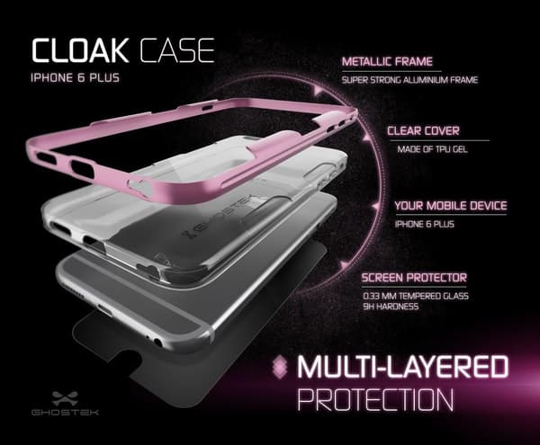 Ghostek Cloak Skal till iPhone 6(S) Plus - Rosa Pink