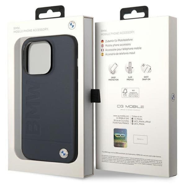 BMW Mobilskal till iPhone 14 Pro Magsafe Läder Hot Stamp