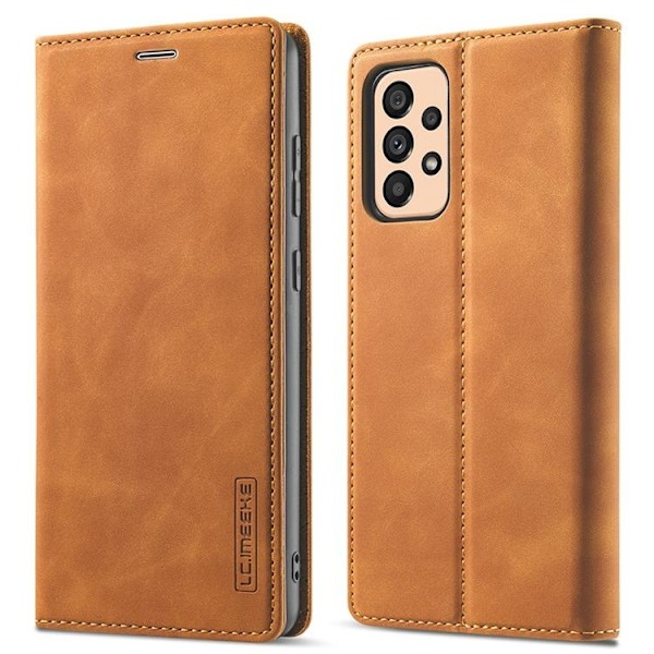 LC.IMEEKE Magnetic Plånboksfodral Galaxy A33 5G - Brun