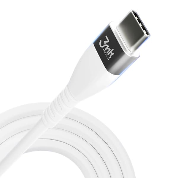 3mK USB-C til Lightning Kabel 20W 1m Hypersilicone - Hvid Vit