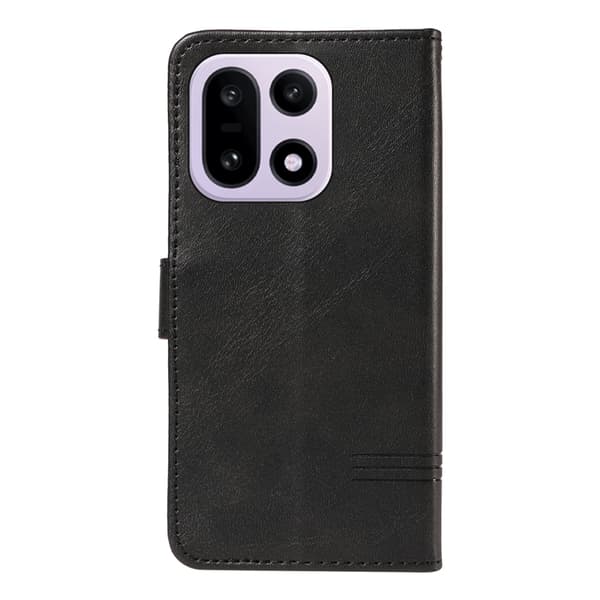 OnePlus 15 5G Plånboksfodral T-Shape Lines Konstläder Svart