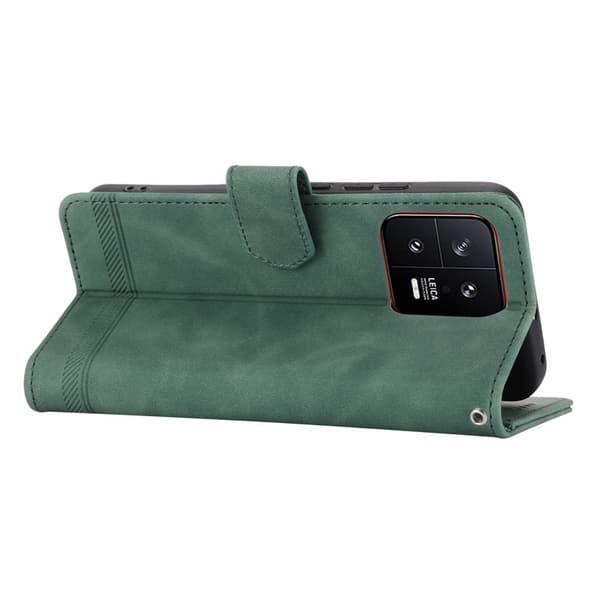 DIERFENG DF-03 Plånboksfodral för Xiaomi 13 5G - Konstläder - Grön