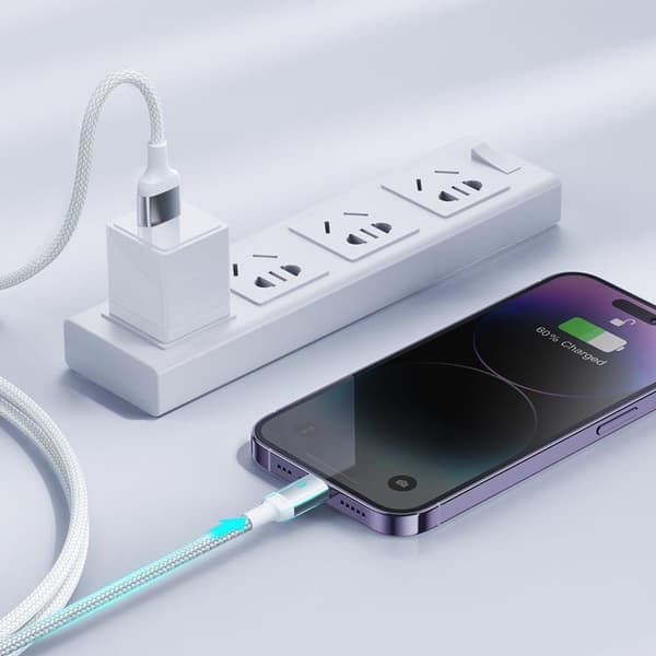 Joyroom A10 USB till Lightning-kabel 1,2 m - Vit Vit