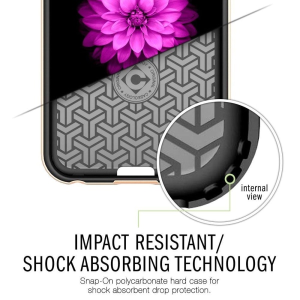 Caseology Bumper Frame Skal till Apple iPhone 6 / 6S  - Carbon V Vit