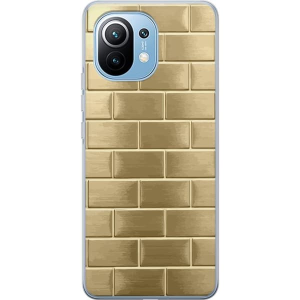 Telefontaske til Xiaomi Mi 11 med gyldne mursten