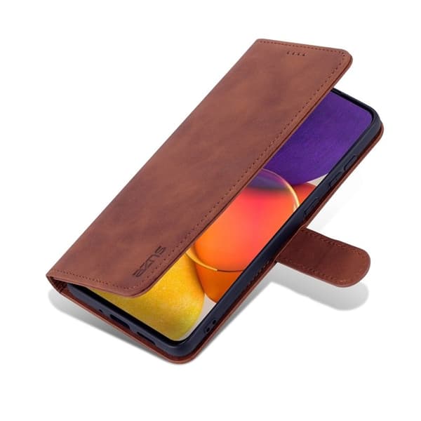 AZNS Samsung Galaxy A73 5G Plånboksfodral Konstläder - Brun