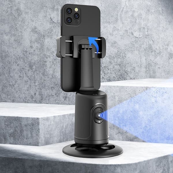 Inteligent selfiestick Stand med face-tracking - Svart Svart