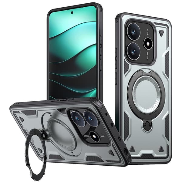 Mobilskal till Xiaomi Redmi Note 14 5G Plast Militärt Skydd - Grå