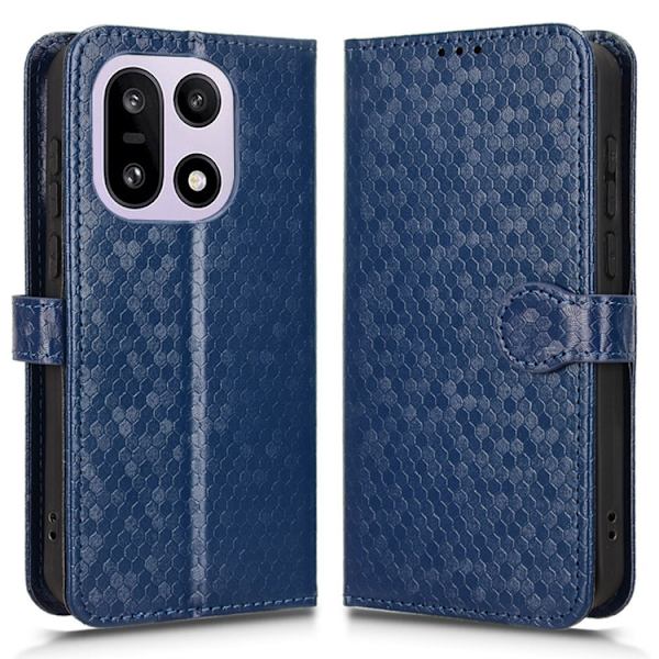 OnePlus 15 5G Konstläder Plånboksfodral Dot Pattern Imprint - Blå Blå