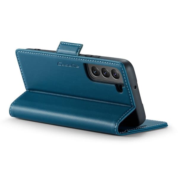 CASEME Plånboksfodral Konstläder för Samsung Galaxy S22+ 5G - Blå