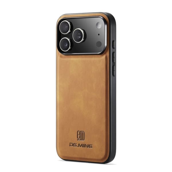 DG.MING Mobilskal till iPhone 17 Pro Max PU Läder Hybrid - Brun