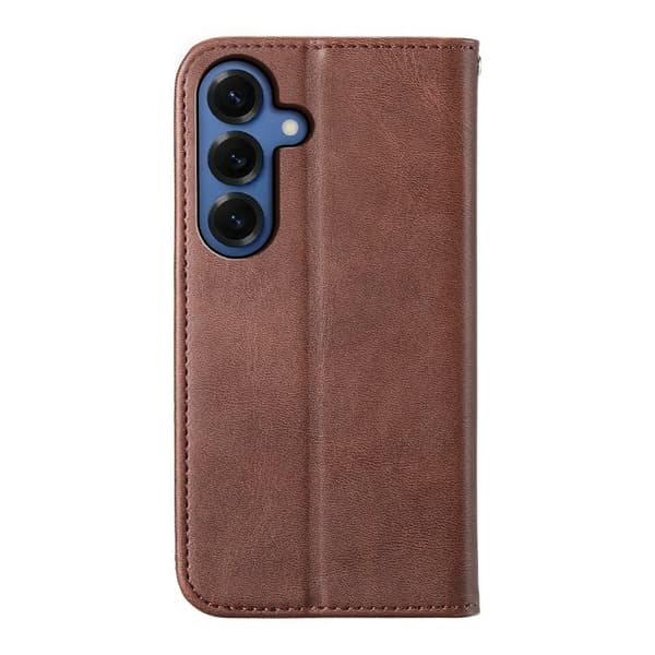 Plånboksfodral för Samsung Galaxy S26 Plus Konstläder med handledsrem - Brun