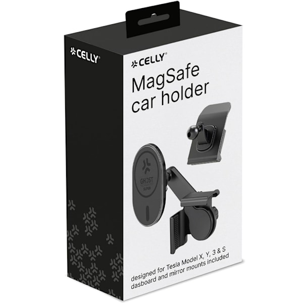Celly Magsafe Bilholder Til Tesla Model X/Y/3/S - Sort Black