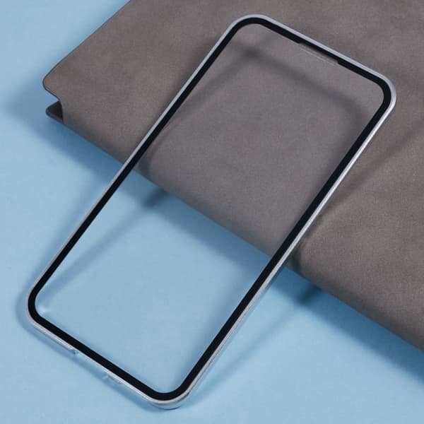 Mobilskal för Samsung Galaxy S26 Dubbel-sidigt härdat glas - Silver