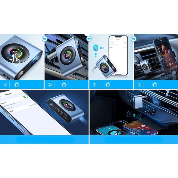 Joyroom Car Bluetooth 5.3 -lähetin ja handsfree-sarja - sininen