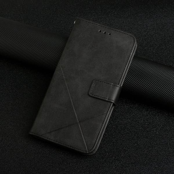 Plånboksfodral för Samsung Galaxy S26 Konstläder med handledsrem - Svart
