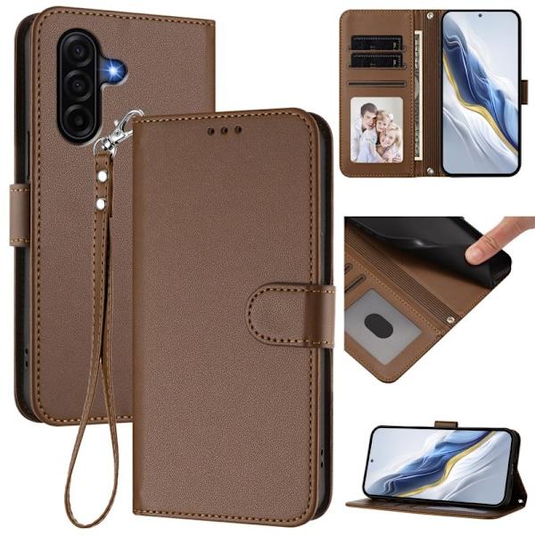 Samsung Galaxy A57 Plånboksfodral Konstläder Ställfunktion - Brun