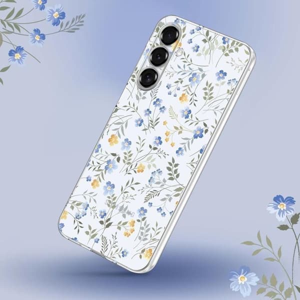 Tech-Protect Mobilskal till Galaxy S25 Flexair - Spring Flowers Transparent