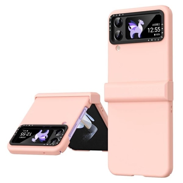 Galaxy Z Flip 4 Skal Lens Hinge Folding - Rosa