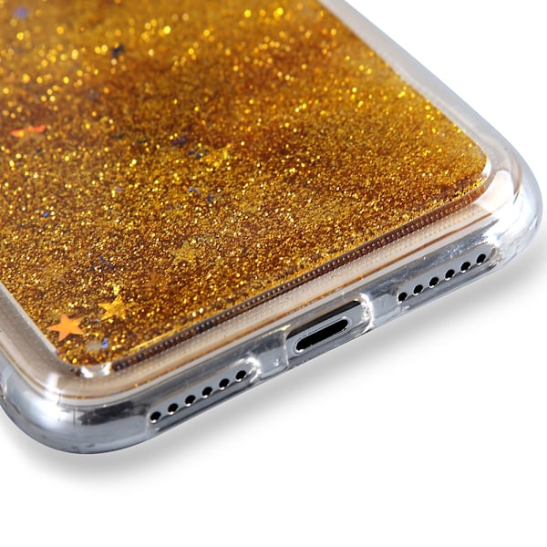 Glitter Skal till iPhone XS Max  - Guld Gul