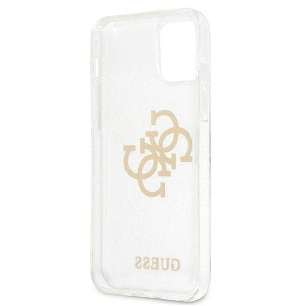 Guess iPhone 12 Pro Max Skal Glitter Logo - Läpinäkyvä Transparent