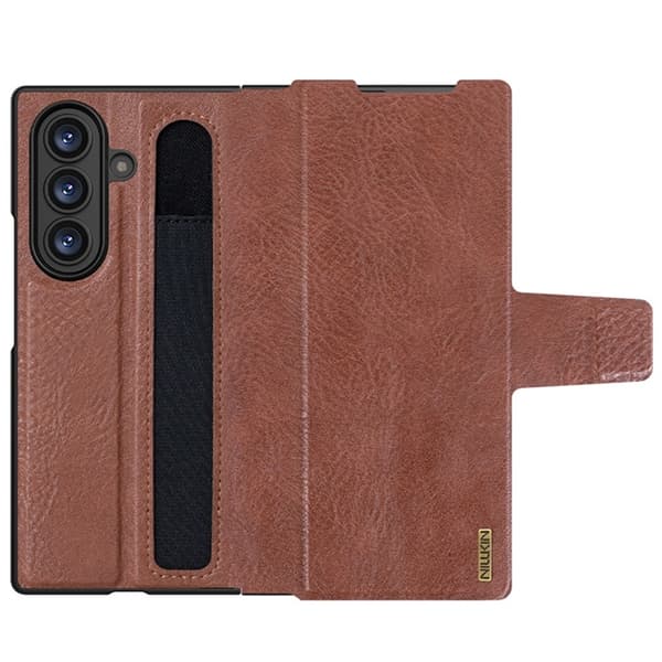 Nillkin Galaxy Z Fold 7 Plånboksfodral Kickstand - Brun