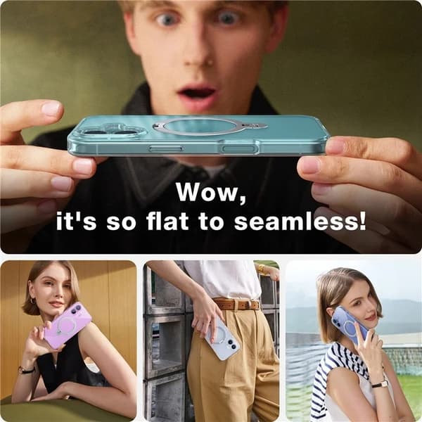 TORRAS Mobilskal till iPhone 16 Magsafe Ringhållare - Transparent