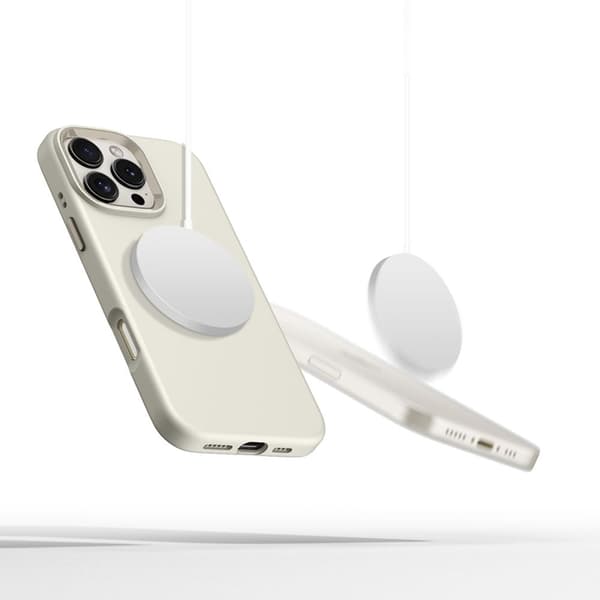 Tech-Protect Mobilskal till iPhone 16 Pro Magsafe Pure Silikon - Cosmic Latte Beige
