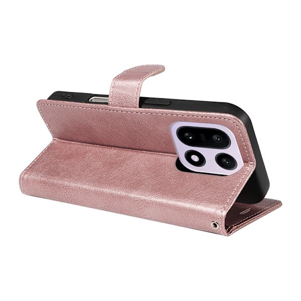 OnePlus 15 5G Plånboksfodral Solid Färg Konstläder Roséguld