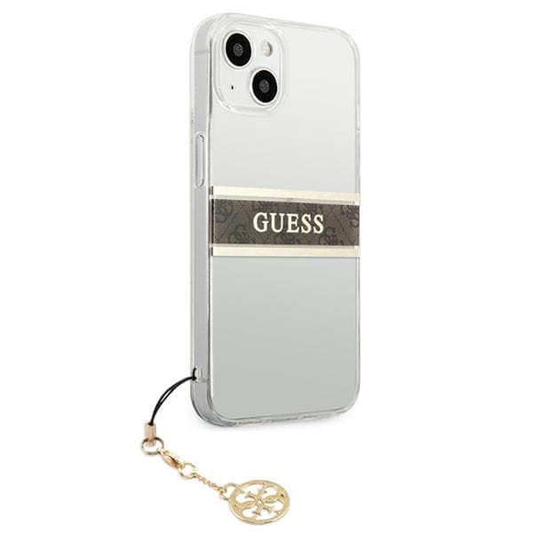 Guess Mobilskal till iPhone 13 mini MagSafe 4G Brown Strap Charm