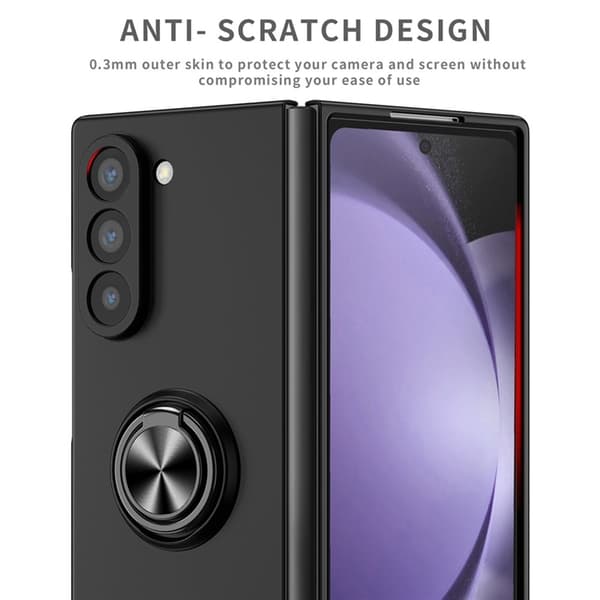 Mobilskal till Galaxy Z Fold7 5G Rotatable Ring Kickstand - Svart Svart