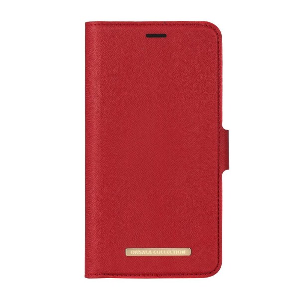 Onsale iPhone X/Xs tegnebog etui Saffiano - Rød Red