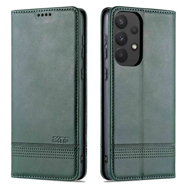 AZNS Samsung Galaxy A73 5G Plånboksfodral Konstläder - Grön
