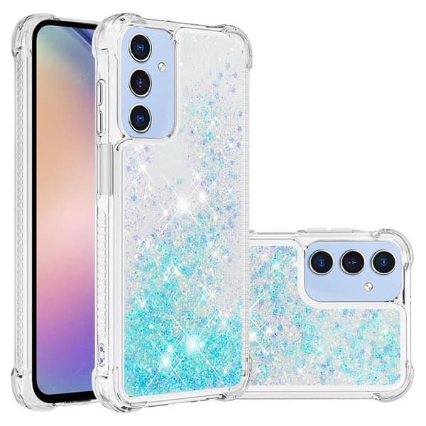 Mobilskal till Galaxy A17/A26 Glitter Quicksand TPU - Blå Blå