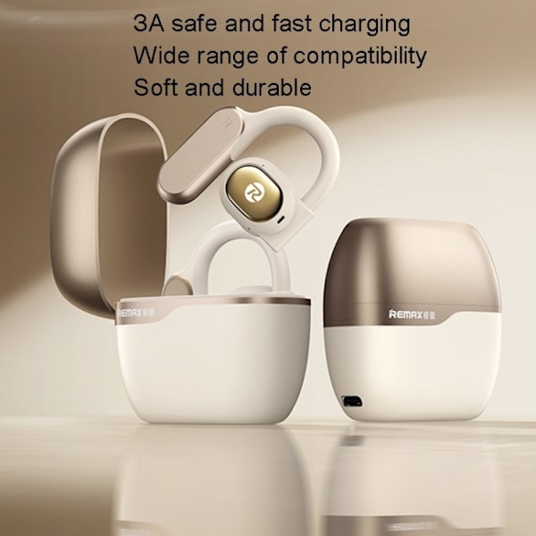 REMAX In-Ear Hörlurar Bluetooth OpenBuds P1 - Vit Vit