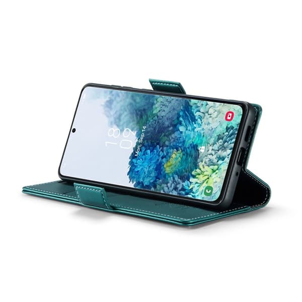 CASEME Plånboksfodral Konstläder för Samsung Galaxy S20 Plus - Grön