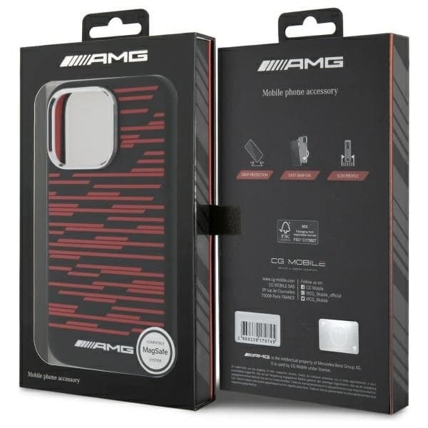 Mercedes Mobilskal till iPhone 16 Pro Max MagSafe AMG Silikon Graphics Svart
